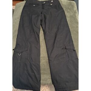 NILS Snow Pants Womens 4 Black Softshell Entrant Insulated Ski Snowboard